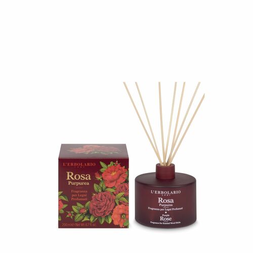 Rosa Purpurea Fragranza per Legni Profumati 200 ml L'Erbolario Home Fragrance ERB081.053