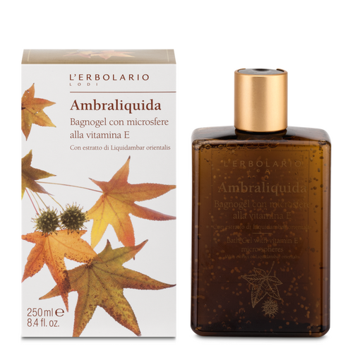 Ambraliquida Bagnogel microsfere vitamina E 250 ml L'Erbolario Bagnoschiuma ERB036.305