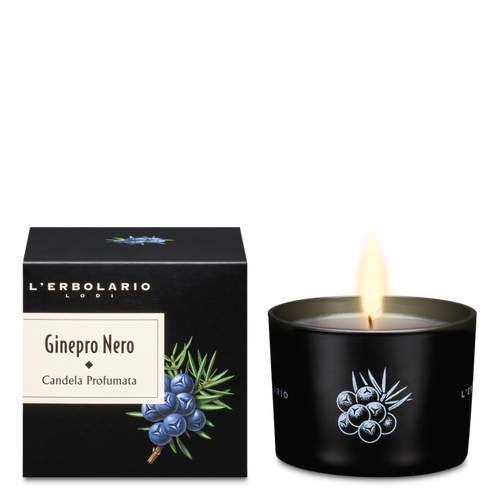 Ginepro Nero Candela con Coperchio - 28 ore L'Erbolario Home Fragrance ERB080.185