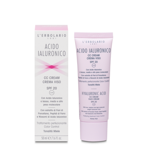 Acido Ialuronico CC Cream -Tonalita&#039; Miele SPF 20 50 ml L'Erbolario Viso ERB011.674