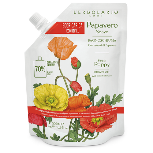 Papavero Soave Bagnoschiuma Eco 500 ml L'Erbolario Bagnoschiuma ERB036.016