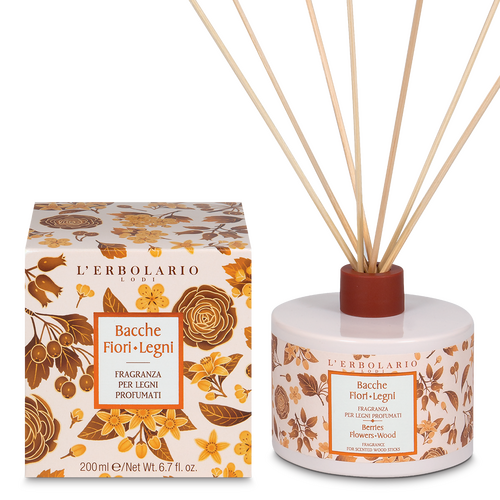 Bacche Fiori Legni Fragranza per Legni Profumati 200 ml L'Erbolario Home Fragrance ERB081.073