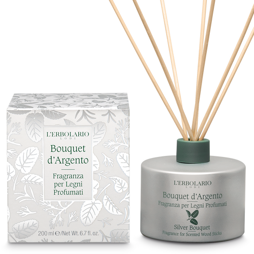 Bouquet D&#039;Argento Fragranza per Legni Profumati 200 ml L'Erbolario Home Fragrance ERB081.046