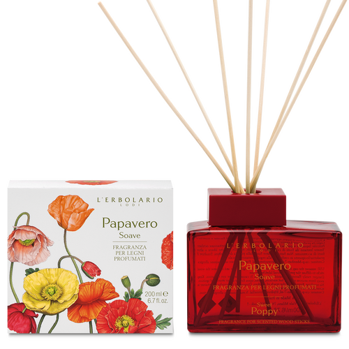 Papavero Soave Fragranza per Legni Profumati 200 ml L'Erbolario Home Fragrance ERB081.002
