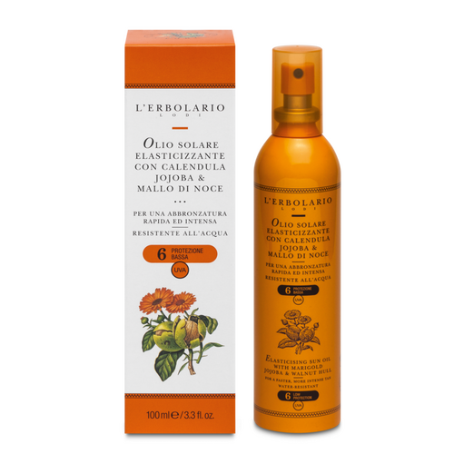 Olio solare elasticizzante Calendula/Jojoba SPF6 100 m L'Erbolario Solari ERB086.214