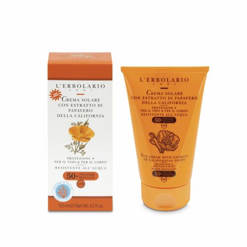 Crema solare con Estratto di Papavero SPF50+ 125 ml L'Erbolario Solari ERB086.009