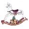 Cavallo Dondolo White Green Red 18,5 cm Bianchi Dino Decorazioni casa XA262